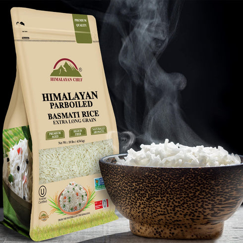 Parboiled Basmati Rice 10 lbs | HIMALAYAN CHEF